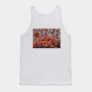 Aboriginal Art - Uluru Ayers Rock Tank Top